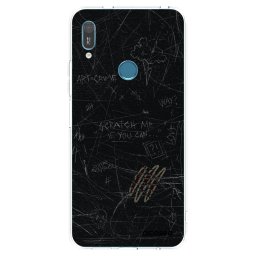 Átlátszó szilikon tok az alábbi mobiltelefonokra Huawei Y6 2019 - SCRATCH