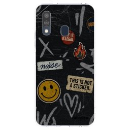 Átlátszó szilikon tok az alábbi mobiltelefonokra Samsung Galaxy A40 A405F - STICKERS x TAGS