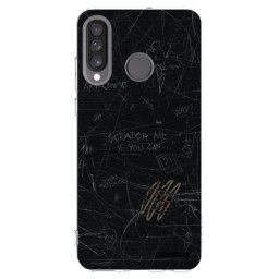 Átlátszó szilikon tok az alábbi mobiltelefonokra Huawei P30 Lite - SCRATCH