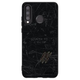 Fekete szilikon tok az alábbi mobiltelefonokra Huawei P30 Lite - SCRATCH