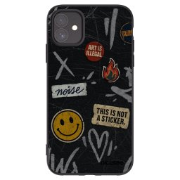 Fekete szilikon tok az alábbi mobiltelefonokra Apple iPhone 11 - STICKERS x TAGS