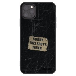Fekete szilikon tok az alábbi mobiltelefonokra Apple iPhone 11 Pro Max - SORRY