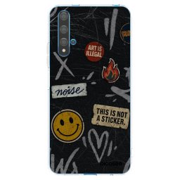 Átlátszó szilikon tok az alábbi mobiltelefonokra Huawei Nova 5T - STICKERS x TAGS