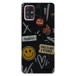 Átlátszó szilikon tok az alábbi mobiltelefonokra Samsung Galaxy A71 A715F - STICKERS x TAGS