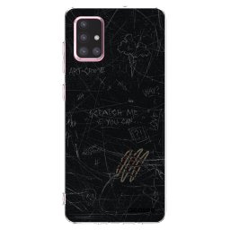 Átlátszó szilikon tok az alábbi mobiltelefonokra Samsung Galaxy A71 A715F - SCRATCH