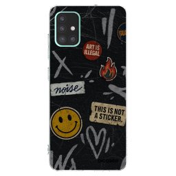 Átlátszó szilikon tok az alábbi mobiltelefonokra Samsung Galaxy A51 A515F - STICKERS x TAGS