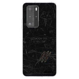 Átlátszó szilikon tok az alábbi mobiltelefonokra Huawei P40 Pro - SCRATCH