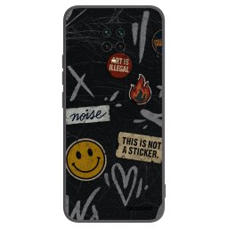 Fekete szilikon tok az alábbi mobiltelefonokra Xiaomi Redmi Note 9 Pro - STICKERS x TAGS