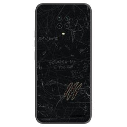 Fekete szilikon tok az alábbi mobiltelefonokra Xiaomi Redmi Note 9 Pro - SCRATCH