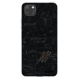 Átlátszó szilikon tok az alábbi mobiltelefonokra Huawei Y5P - SCRATCH