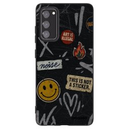 Fekete szilikon tok az alábbi mobiltelefonokra Samsung Galaxy S20 FE - STICKERS x TAGS