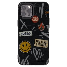 Fekete szilikon tok az alábbi mobiltelefonokra Apple iPhone 12 Pro Max - STICKERS x TAGS