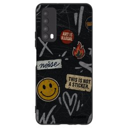 Fekete szilikon tok az alábbi mobiltelefonokra Huawei P Smart 2021 - STICKERS x TAGS