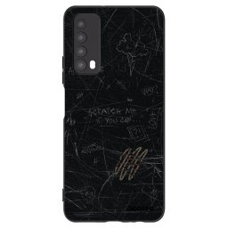 Fekete szilikon tok az alábbi mobiltelefonokra Huawei P Smart 2021 - SCRATCH
