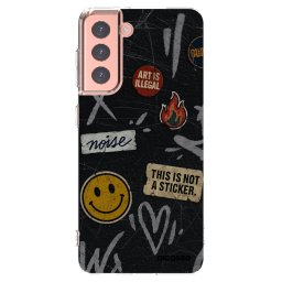 Átlátszó szilikon tok az alábbi mobiltelefonokra Samsung Galaxy S21 5G G991B - STICKERS x TAGS