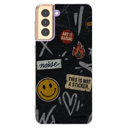 Átlátszó szilikon tok az alábbi mobiltelefonokra Samsung Galaxy S21+ 5G G996F - STICKERS x TAGS