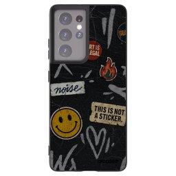 Fekete szilikon tok az alábbi mobiltelefonokra Samsung Galaxy S21 Ultra 5G G998B - STICKERS x TAGS