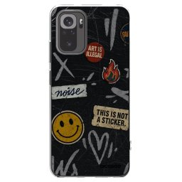 Átlátszó szilikon tok az alábbi mobiltelefonokra Xiaomi Redmi Note 10 - STICKERS x TAGS