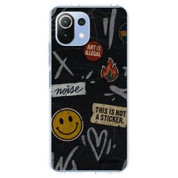 Átlátszó szilikon tok az alábbi mobiltelefonokra Xiaomi Mi 11 Lite - STICKERS x TAGS