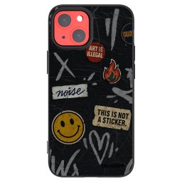 Fekete szilikon tok az alábbi mobiltelefonokra Apple iPhone 13 mini - STICKERS x TAGS