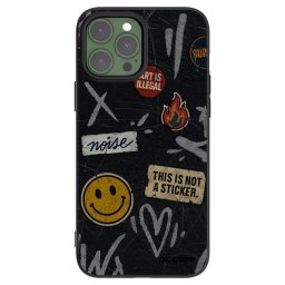 Fekete szilikon tok az alábbi mobiltelefonokra Apple iPhone 13 Pro Max - STICKERS x TAGS