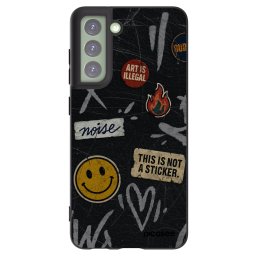 Fekete szilikon tok az alábbi mobiltelefonokra Samsung Galaxy S21 FE 5G - STICKERS x TAGS