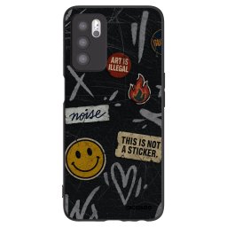Fekete szilikon tok az alábbi mobiltelefonokra OPPO A16 - STICKERS x TAGS