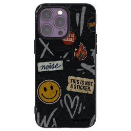 Fekete szilikon tok az alábbi mobiltelefonokra Apple iPhone 14 Pro Max - STICKERS x TAGS