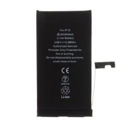Apple iPhone 15, Akkumulátor, 3349 mAh, Li-Ion, kompatibilis