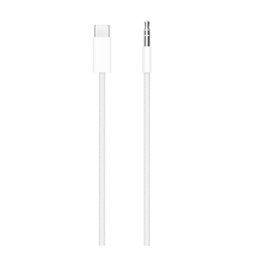 APPLE audió kábel (3.5mm jack - Type-C, 120cm, AUX, cipőfűző) FEHÉR