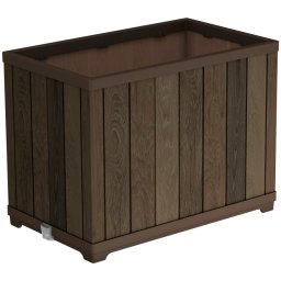 Keter Deco Rectangle Tall Walnut műanyag virágláda 76 x 45,5 x 55 cm