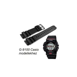 G-9100 Casio fekete műanyag szíj