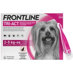 Frontline Tri-Act Spot On kutyáknak XS (2-5 kg | 3 pipetta)