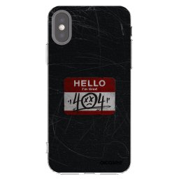 Átlátszó szilikon tok az alábbi mobiltelefonokra Apple iPhone X/XS - HELLO 404