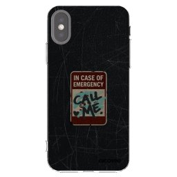 Átlátszó szilikon tok az alábbi mobiltelefonokra Apple iPhone X/XS - EMERGENCY