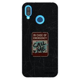 Átlátszó szilikon tok az alábbi mobiltelefonokra Huawei P20 Lite - EMERGENCY