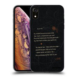 Fekete szilikon tok az alábbi mobiltelefonokra Apple iPhone XR - POET