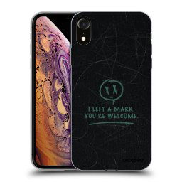 Fekete szilikon tok az alábbi mobiltelefonokra Apple iPhone XR - LEFT A MARK