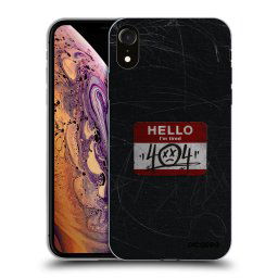 Fekete szilikon tok az alábbi mobiltelefonokra Apple iPhone XR - HELLO 404