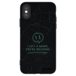 Fekete szilikon tok az alábbi mobiltelefonokra Apple iPhone X/XS - LEFT A MARK