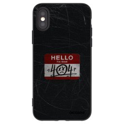 Fekete szilikon tok az alábbi mobiltelefonokra Apple iPhone X/XS - HELLO 404