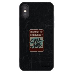 Fekete szilikon tok az alábbi mobiltelefonokra Apple iPhone X/XS - EMERGENCY