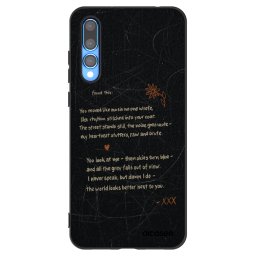 Fekete szilikon tok az alábbi mobiltelefonokra Huawei P20 Pro - POET
