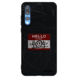 Fekete szilikon tok az alábbi mobiltelefonokra Huawei P20 Pro - HELLO 404