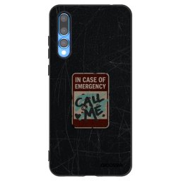 Fekete szilikon tok az alábbi mobiltelefonokra Huawei P20 Pro - EMERGENCY