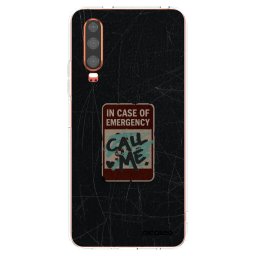 Átlátszó szilikon tok az alábbi mobiltelefonokra Huawei P30 - EMERGENCY