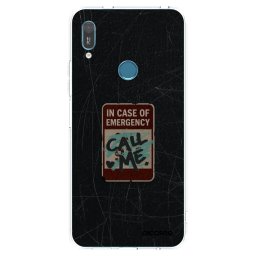 Átlátszó szilikon tok az alábbi mobiltelefonokra Huawei Y6 2019 - EMERGENCY