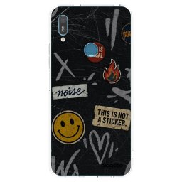 Átlátszó szilikon tok az alábbi mobiltelefonokra Huawei Y6 2019 - STICKERS x TAGS