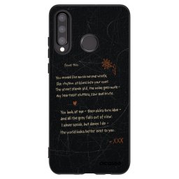 Fekete szilikon tok az alábbi mobiltelefonokra Huawei P30 Lite - POET