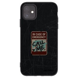 Fekete szilikon tok az alábbi mobiltelefonokra Apple iPhone 11 - EMERGENCY